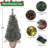 2Pcs 3Ft Mini Pre-Lit Christmas Tree, Artificial Tabletop Christmas Trees, Small Potted Xmas Tree With 78 LED Lights, Burlap Base, Red Berries And Pine Cones Fo Table Desk Decor