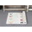 Handwoven Kilim Rug in Flat Weave with Traditional Turkish Patterns on White Canvas for Entryway and Small Spaces