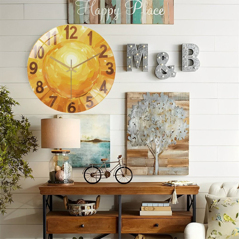Horloge murale 12 po Sun