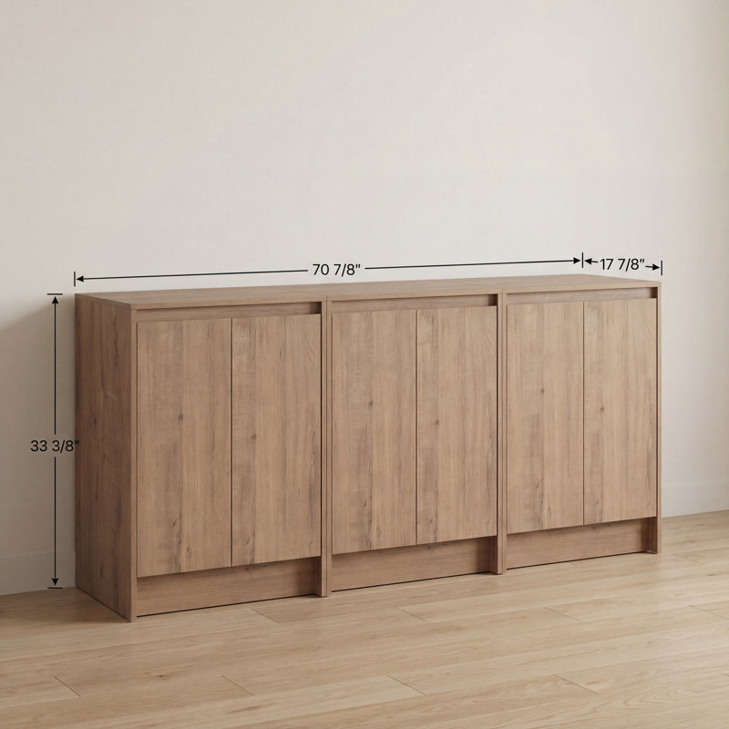 Buffet de 72 po de large et grand buffet Morvano, H 33,5 po x l 70,8 po x P 18 po
