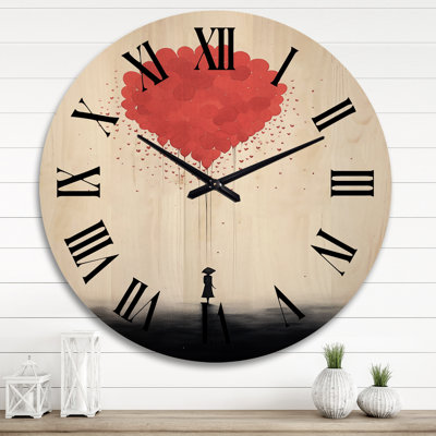 Horloge murale en bois surdimensionnée Serenity