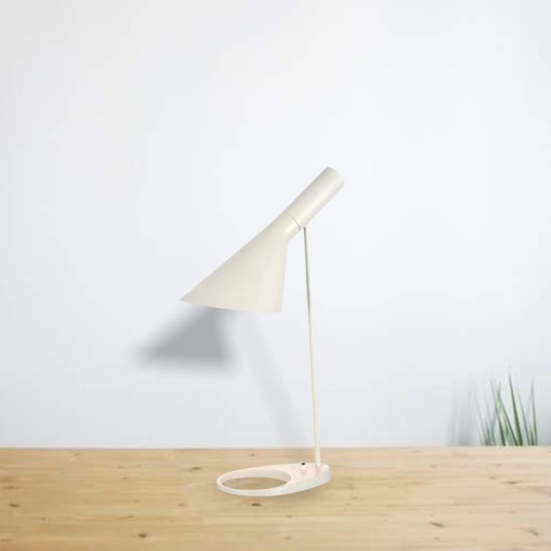 Lampe de table Breneisha en métal, Blanc
