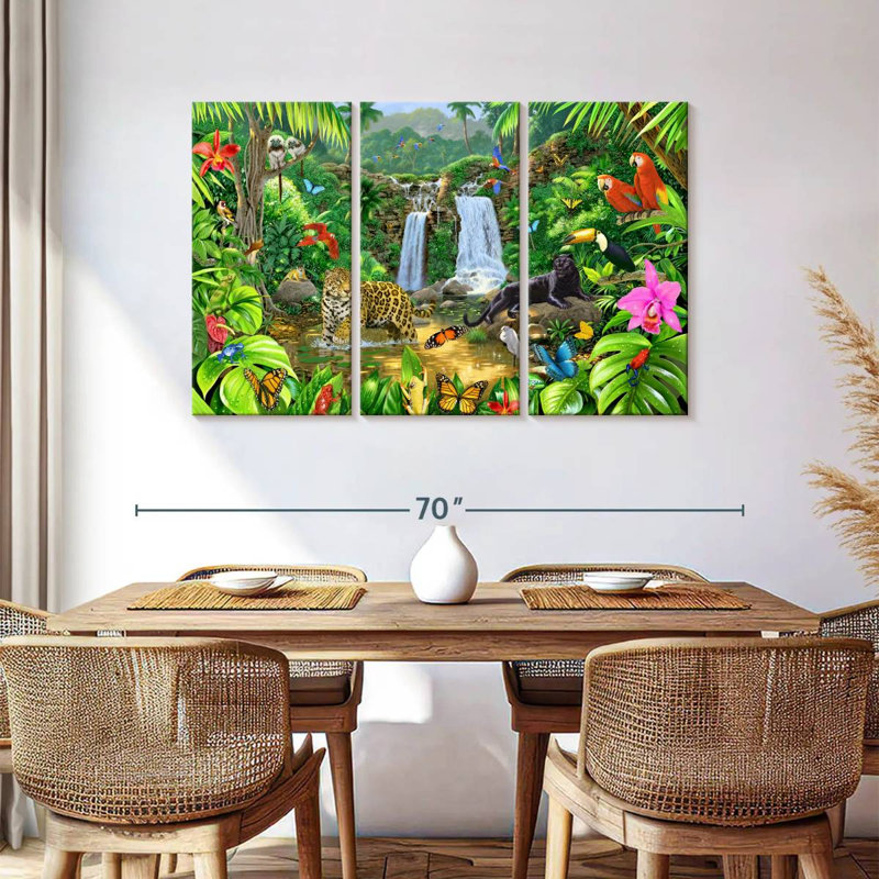 Brampt Rainforest Harmony I, 36" H x 57" W