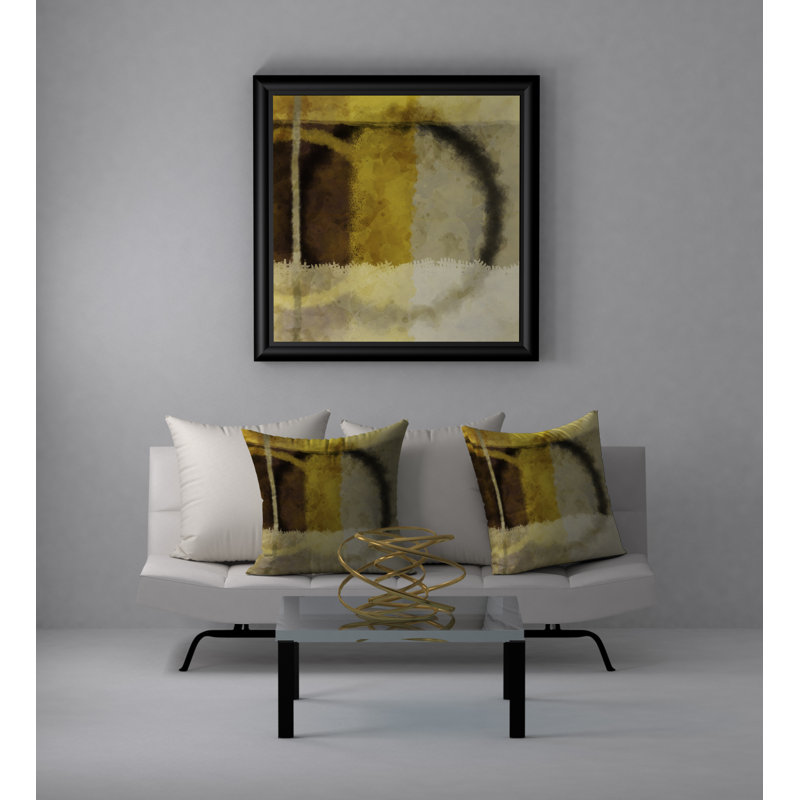 Abstract Throw Pillow, 18" H x 18" W