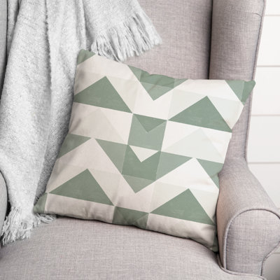 Geo Blocks 7 Outdoor Throw Pillow
