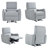 Wall-Hugger Power Recliner Chair for Small Spaces, 32" Wide PU Leather Electric Recliner w/ USB-C Port-894978744