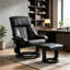 Fauteuil inclinable pivotant avec repose-pieds