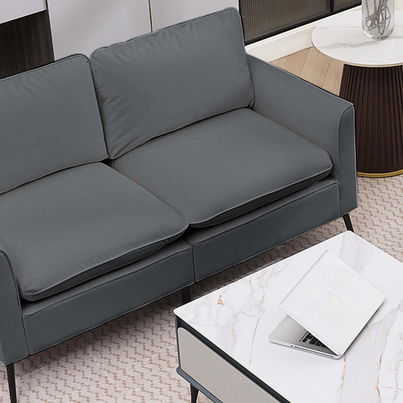 Ensemble de causeuse en cuir Nordic Light Luxury