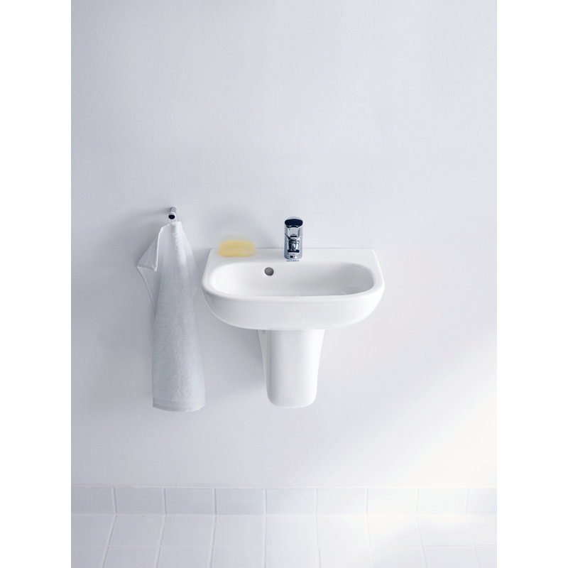 Duravit D-Code Ceramic 18" Bathroom Sink with Overflow