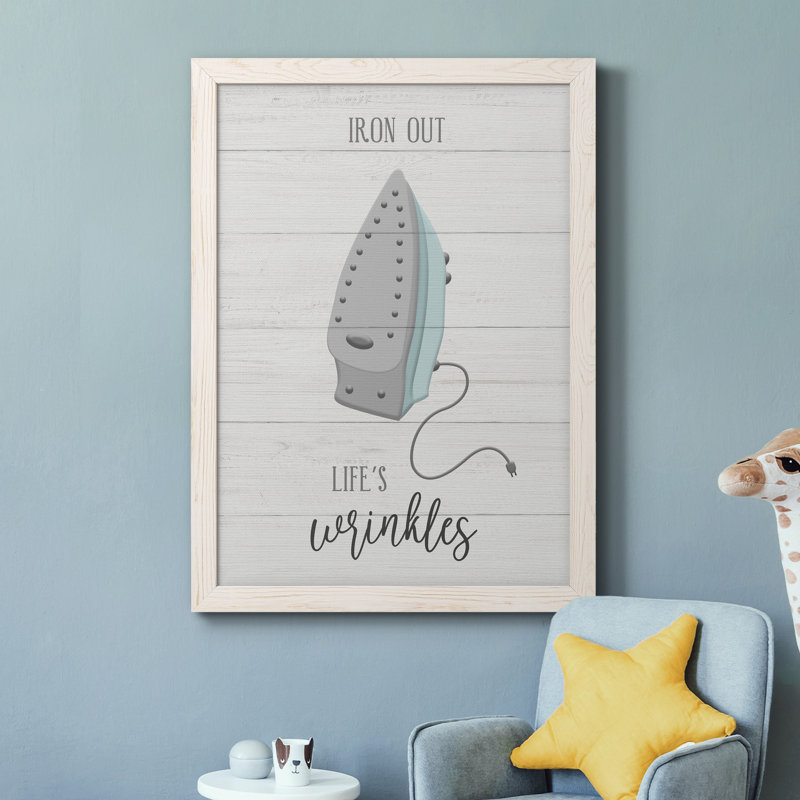 Iron out - Peinture sur toile encadrée, Toile blanche encadrée, H 37,5 po x l 27,5 po x P 1,5 po