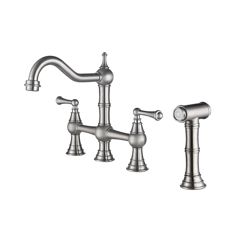 Darby Home Co Stalter Touch Kitchen Faucet with Side Spray, Brushed Nickel