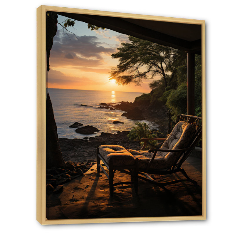 «Beach Photo Tropical Vibes I» sur toile, L 30 po x H 40 po, Cadre naturel flottant