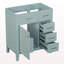 Meuble-lavabo de 30 po sans lavabo, base d'armoire seulement, armoire de salle de bain avec tiroirs, structure solide et panneau de fibres à densité moyenne, vert-1614779666