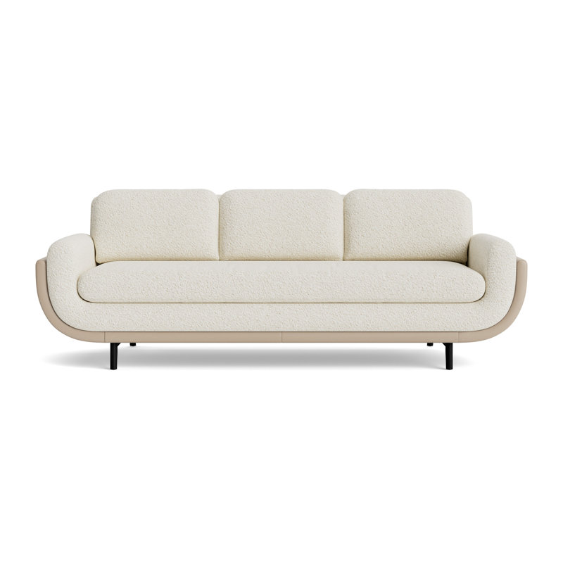 Regatta 90 Sofa, Berber - Cream/Greenwich Leather - Taupe, Black