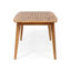 Table de salle à manger d'extérieur en bois d'acacia extensible, teck
