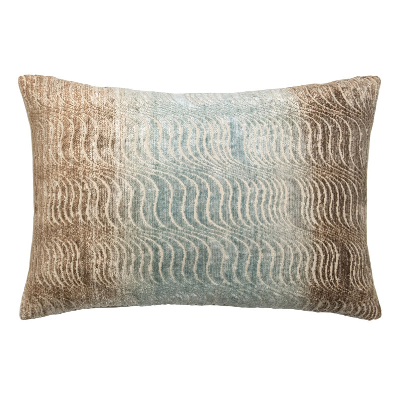 Torsion Lumbar Woven Jacquard Pillow, Agave