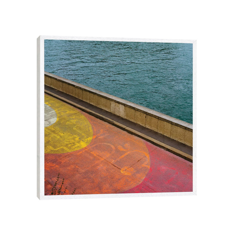 The Seine III by Bethany Young - Print on Canvas, 45.72cm H x 45.72cm W x 3.81cm D, White Framed