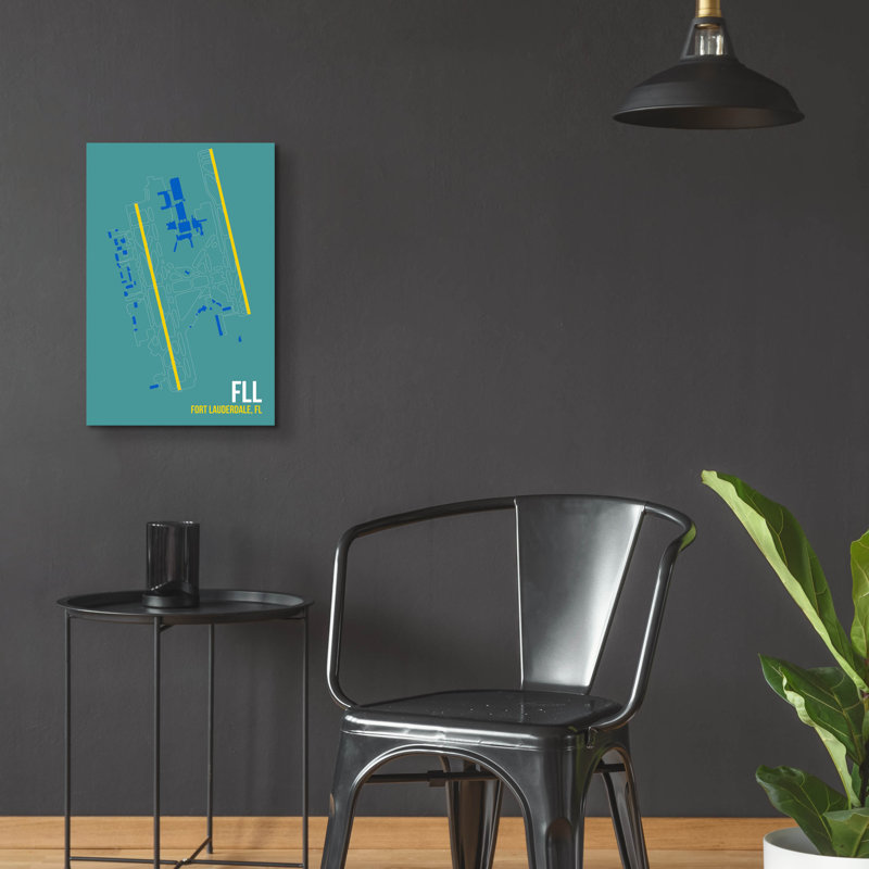 Art mural en verre acrylique, "FLL" par O8, 16 po x 24 po, H 24 po x l 16 po x P 0,2 po