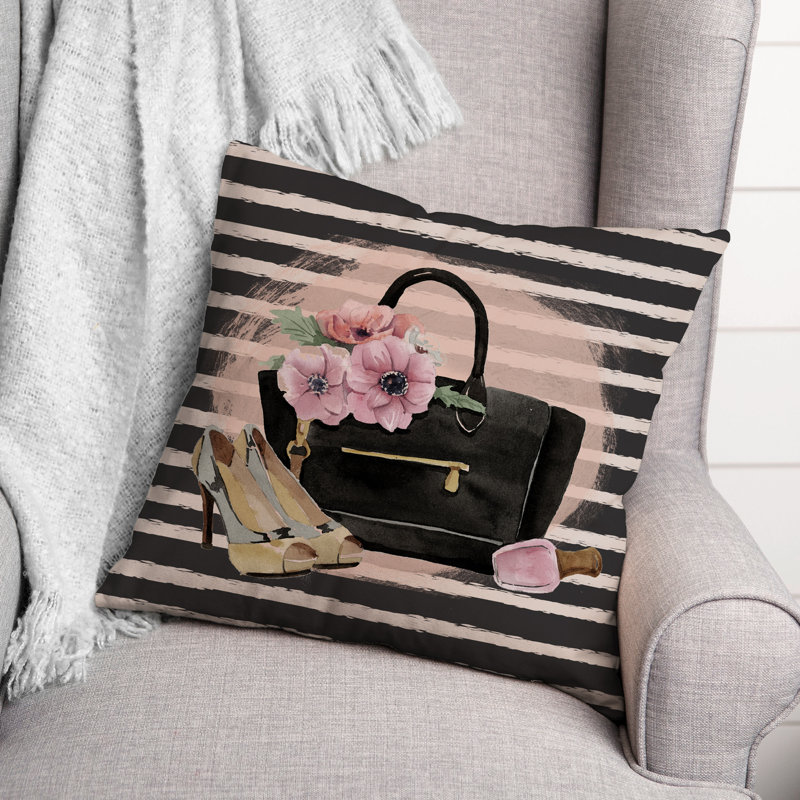 Striped Square Throw Cushion