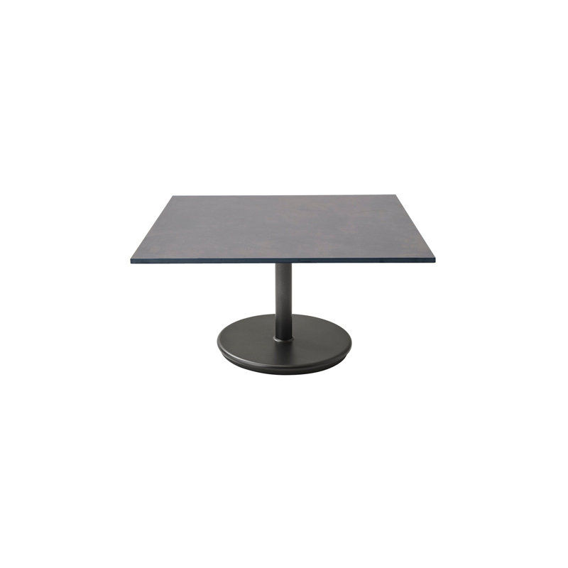 Go Outdoor Square Teak Coffee Table, Lava Gray, 18.9" H x 29.6" W x 29.6" D