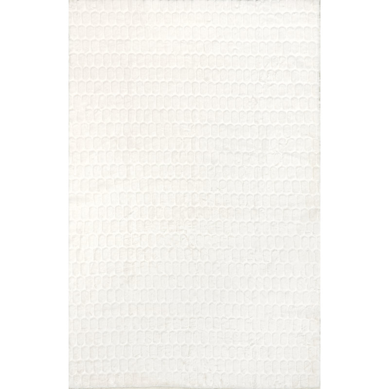 Nia SuperiorWash Tile Faux Rabbit Machine Washable Area Rug, Rectangle 6' x 9'