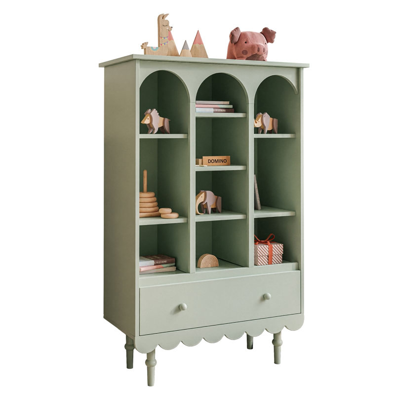 Gunwald Kids Bookcase, Olive