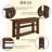 Nastya 54" Wide Industrial Rustic Solid Wood Metal Rectangular Console Media Table With 2 Shelves