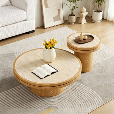 Round Nesting Table with sturdy base