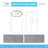Streamline Resin Circular Pedestal Bathroom Sink with Overflow