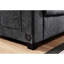 Grey Chenille Sectional With Adjustable Back Support, Charging Ports, Side Pockets, , , Pillows , Pillows, Throw