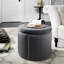 Alaza 22cm Wide Cube Solid Colour Pouffe Ottoman with Storage-16540845