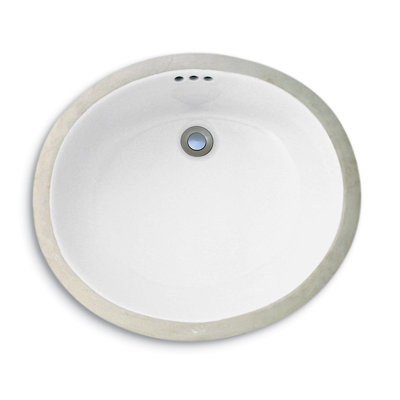Lavabo de salle de bain ovale encastré en métal Custom