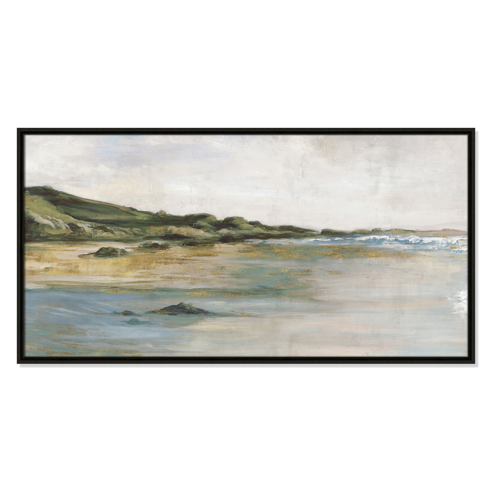 Cordoba "Tide's Edge" Print, 21.5" H x 41.5" W, Espresso