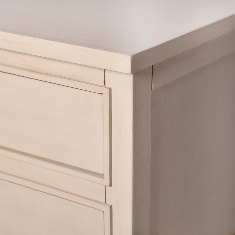Jackie 2 - Drawer Solid Wood Nightstand, Antique Gray