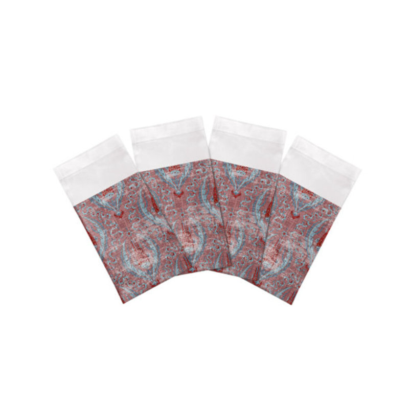 Byzantine Jewel Cotton Sateen Dinner Napkins, Red