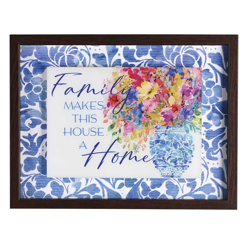 Art mural encadré «Family Makes This House»