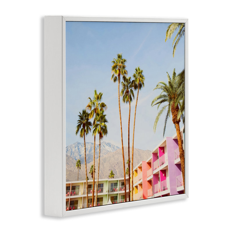 Giclée encadrée d'un complexe hôtelier, conception de Lish Creative, H 24 po x l 24 po