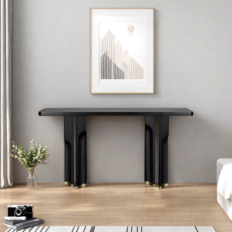 Console Modern Minimalist Art, H 31,5 po x l 55,12 po x P 15,75 po, Noir