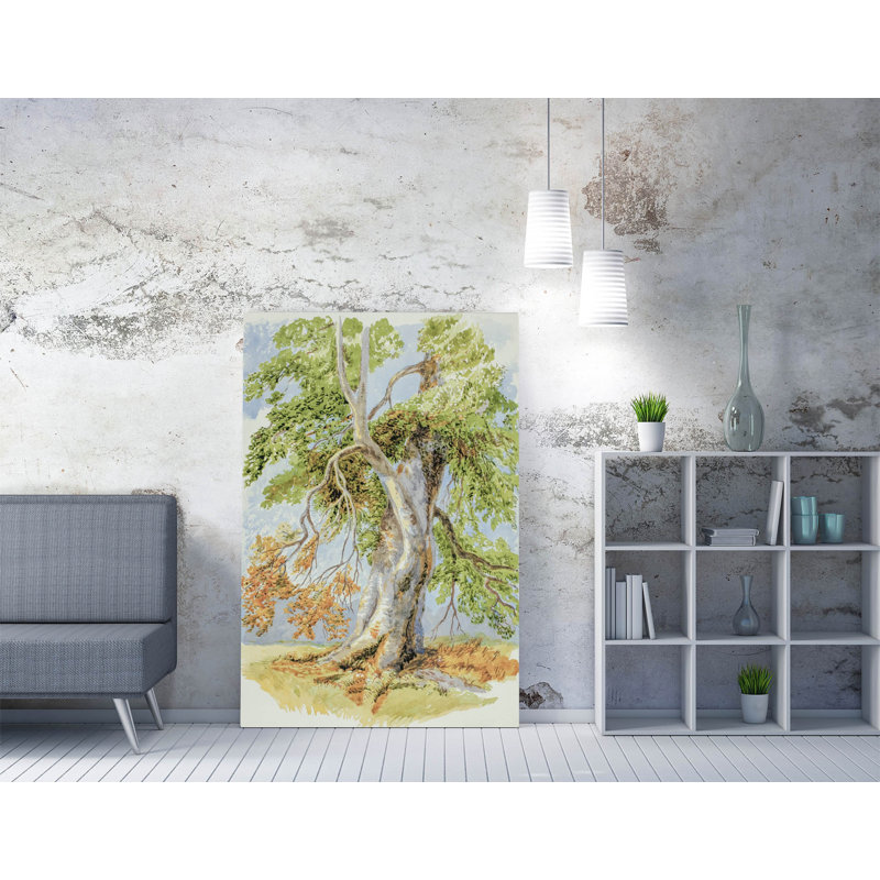David Hall McKewan, Gnarled tree Canvas Wall Art Print Picture, 119.38 cm H x 81.28 cm W
