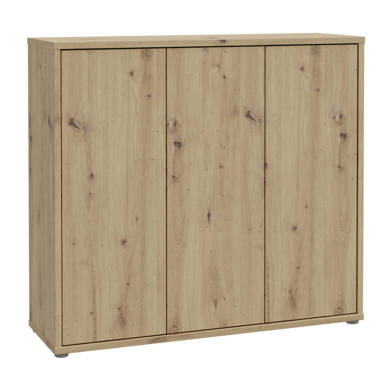Chadwic 20 Pair Shoe Storage Cabinet, Oak Wood