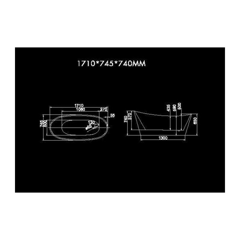 67.3'' L Soaking Bathtub