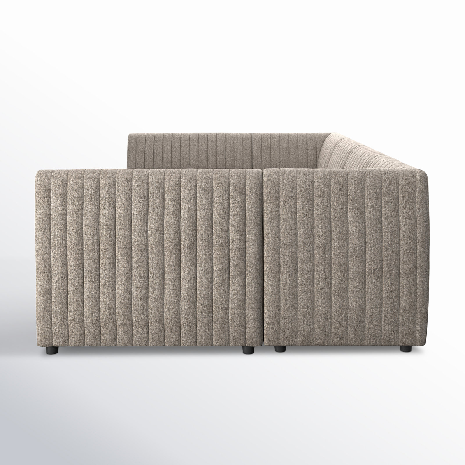 Brandt Modular Sectional, Gray Polyester, 31.5" H X 106" W x 66.5" D