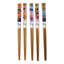 Ensemble de 5 paires de repose-baguettes en céramique Sakura à motifs de fleurs de cerisier roses avec baguettes en bois-133680821-133680822