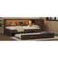Lit de jour de couleur bois antique avec port, DEL, lit gigogne - attrait moderne, rangement fonctionnel et caractéristique-744226297