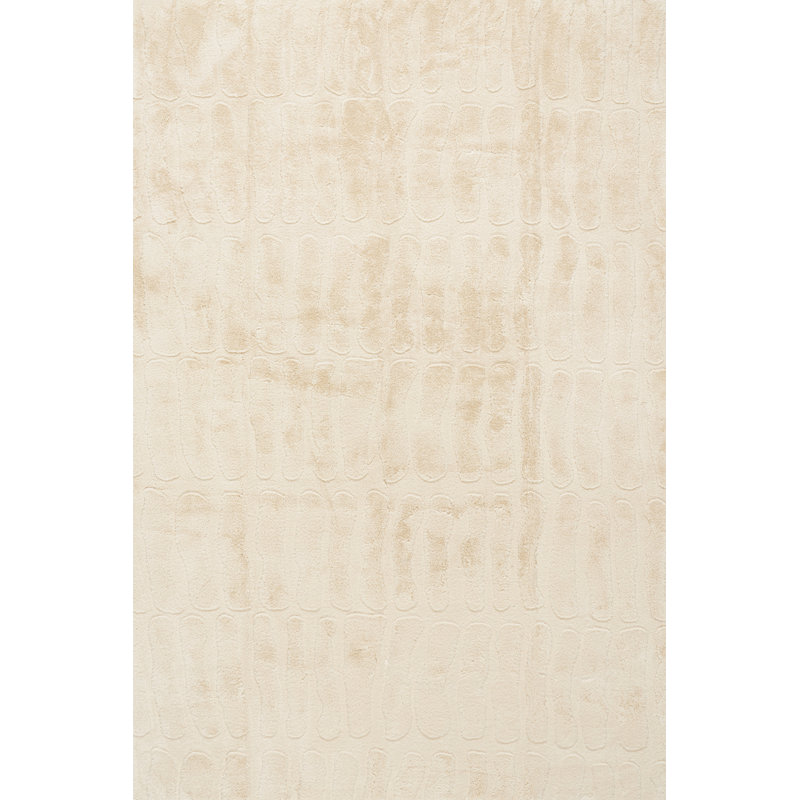 Tavina Solid Cloud Washable Area Rug, Rectangle 6' x 9', Beige