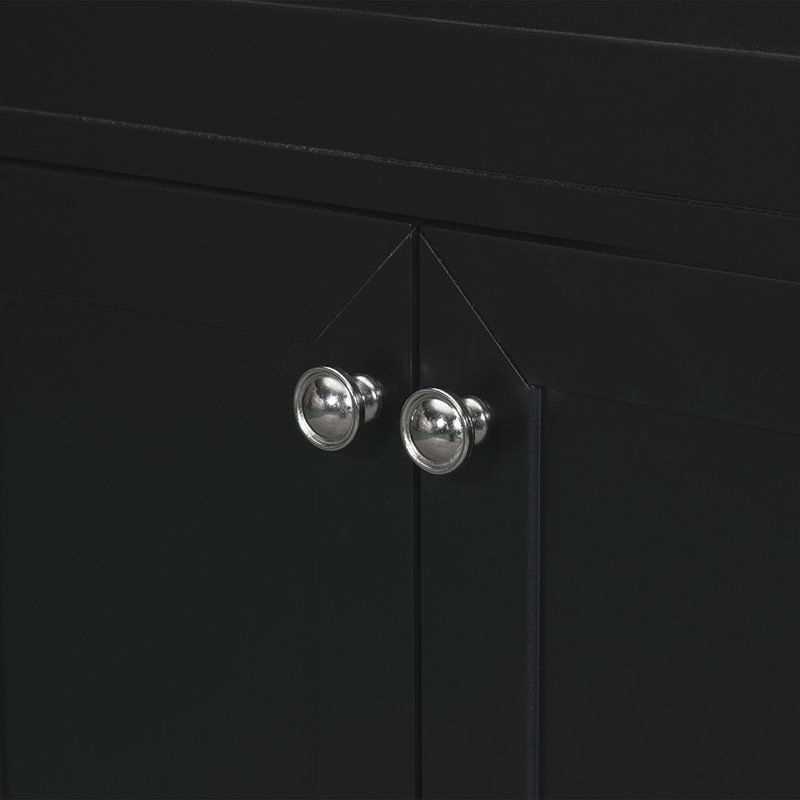Meuble-lavabo simple avec plateau Mytien 35,99, Argent, Noir