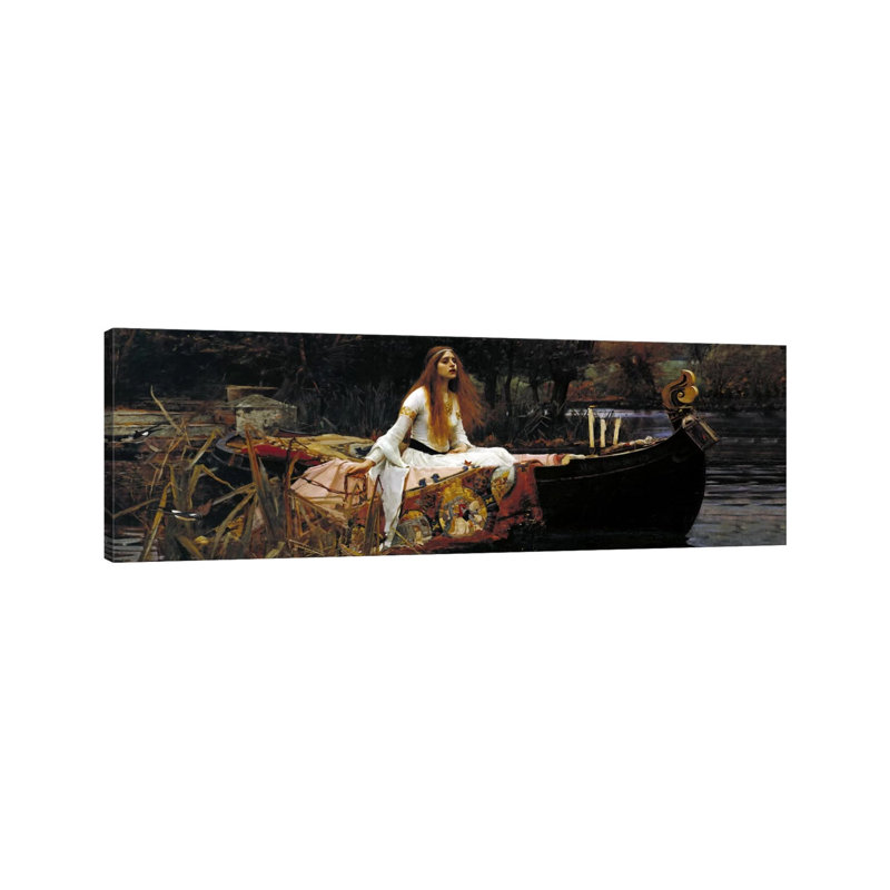 The Lady Of Shalott by William Waterhouse - Wrapped Canvas Panoramic Print, 152.4 cm H x 50.8 cm W x 3.175 cm D