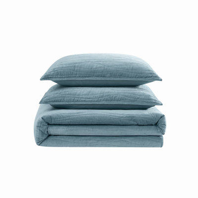 Royal Velvet Wavy Cotton Velvet Quilt Set