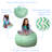 Kids Bean Bag Chair Cover - Stuffed Animal Storage & Toy Organizer with Zipper - Plush Storage Kids Bean Bag Cover only for Toddlers and Children's Rooms - Organizes Pillows, Blankets, and Stuffies - Multiple Colors, Sizes, and Fabrics-51574523-51574538