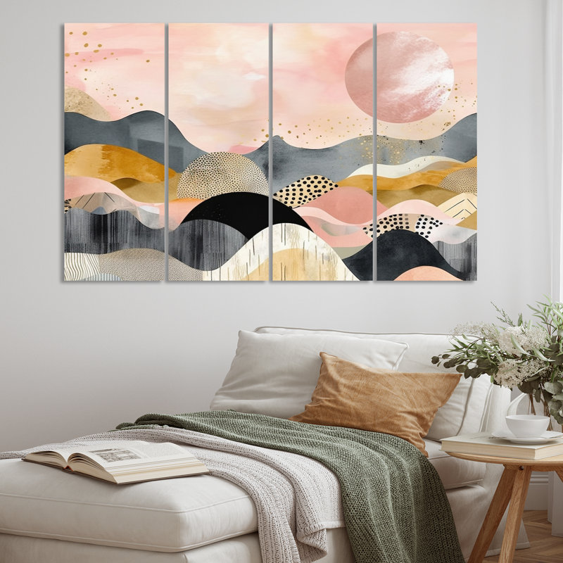 Modern Abstract Wall Decor on Metal